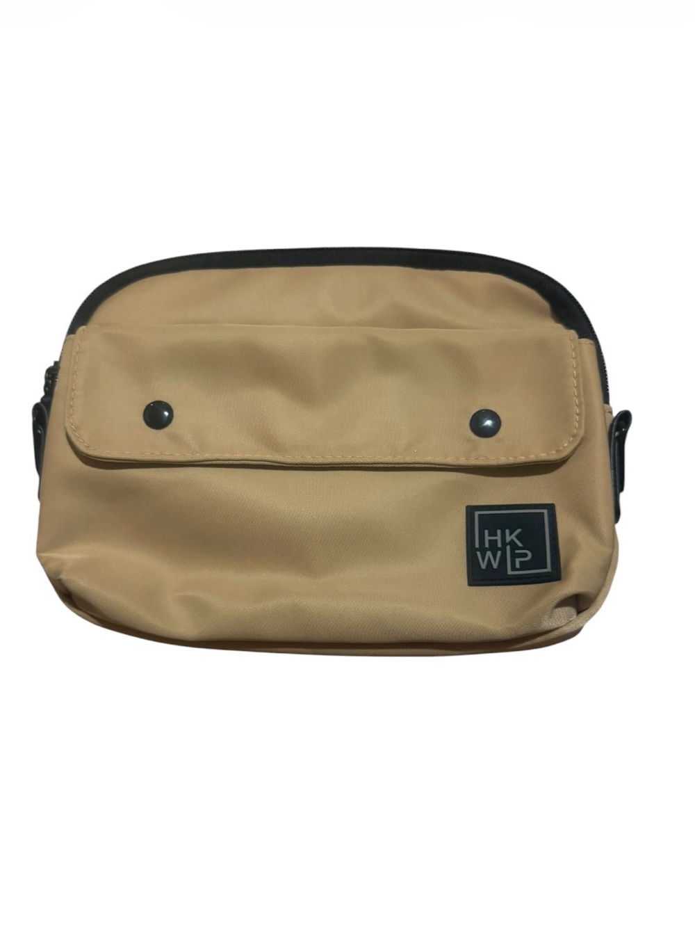 Tan Crossbody Sling Bag with Front Pocket